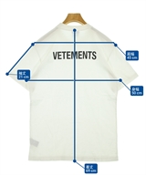 VETEMENTS（ヴェトモン）Tシャツ・カットソー 白 サイズ:S メンズ/2200627339332