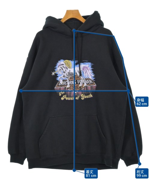 VETEMENTS（ヴェトモン）パーカー 黒 サイズ:S メンズ/2200628973016