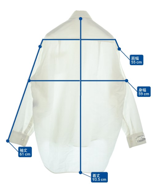 VETEMENTS（ヴェトモン）カジュアルシャツ 白 サイズ:S メンズ/2200630968017