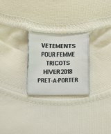 VETEMENTS（ヴェトモン）Tシャツ・カットソー 白 サイズ:S レディース/2200616537053