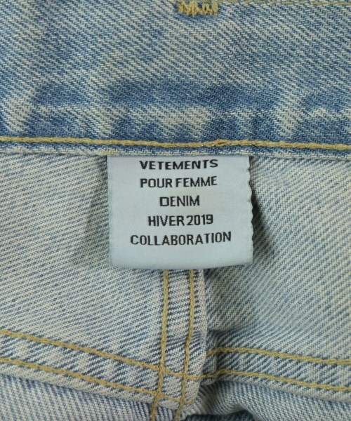 VETEMENTS（ヴェトモン）デニムパンツ 青 サイズ:XS レディース/2200619764128