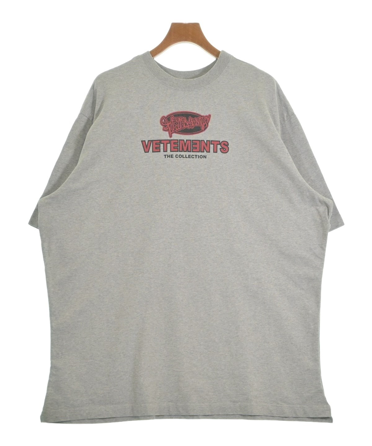 VETEMENTS（ヴェトモン）Tシャツ・カットソー グレー サイズ:S メンズ 