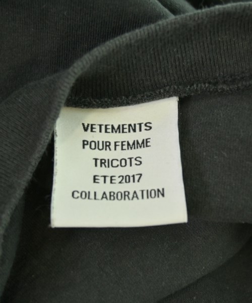 VETEMENTS（ヴェトモン）Tシャツ・カットソー 黒 サイズ:F レディース/2200673173041