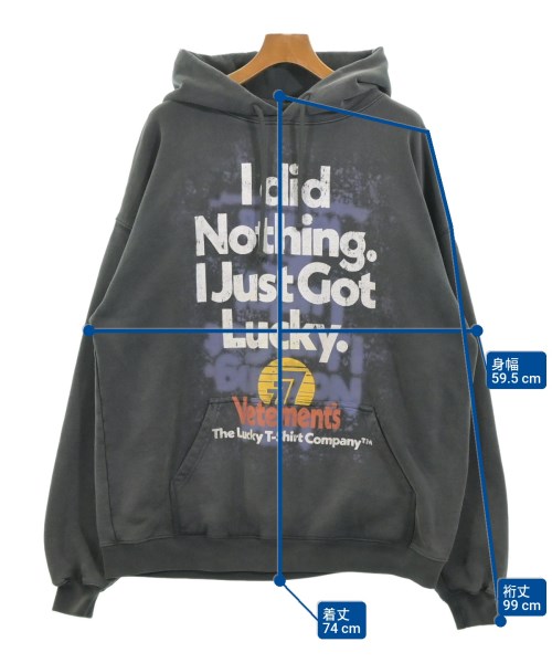 VETEMENTS（ヴェトモン）パーカー グレー サイズ:XS メンズ/2200673619037