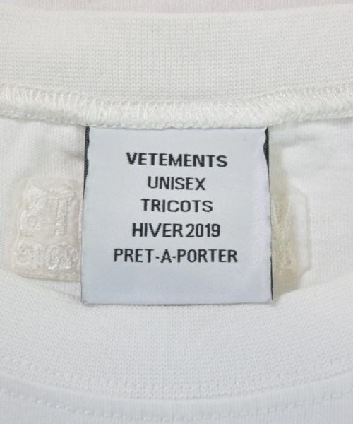 VETEMENTS（ヴェトモン）Tシャツ・カットソー 白 サイズ:-(M位) メンズ/2200678072080