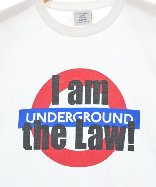 VETEMENTS（ヴェトモン）Tシャツ・カットソー 白 サイズ:-(M位) メンズ/2200678072080