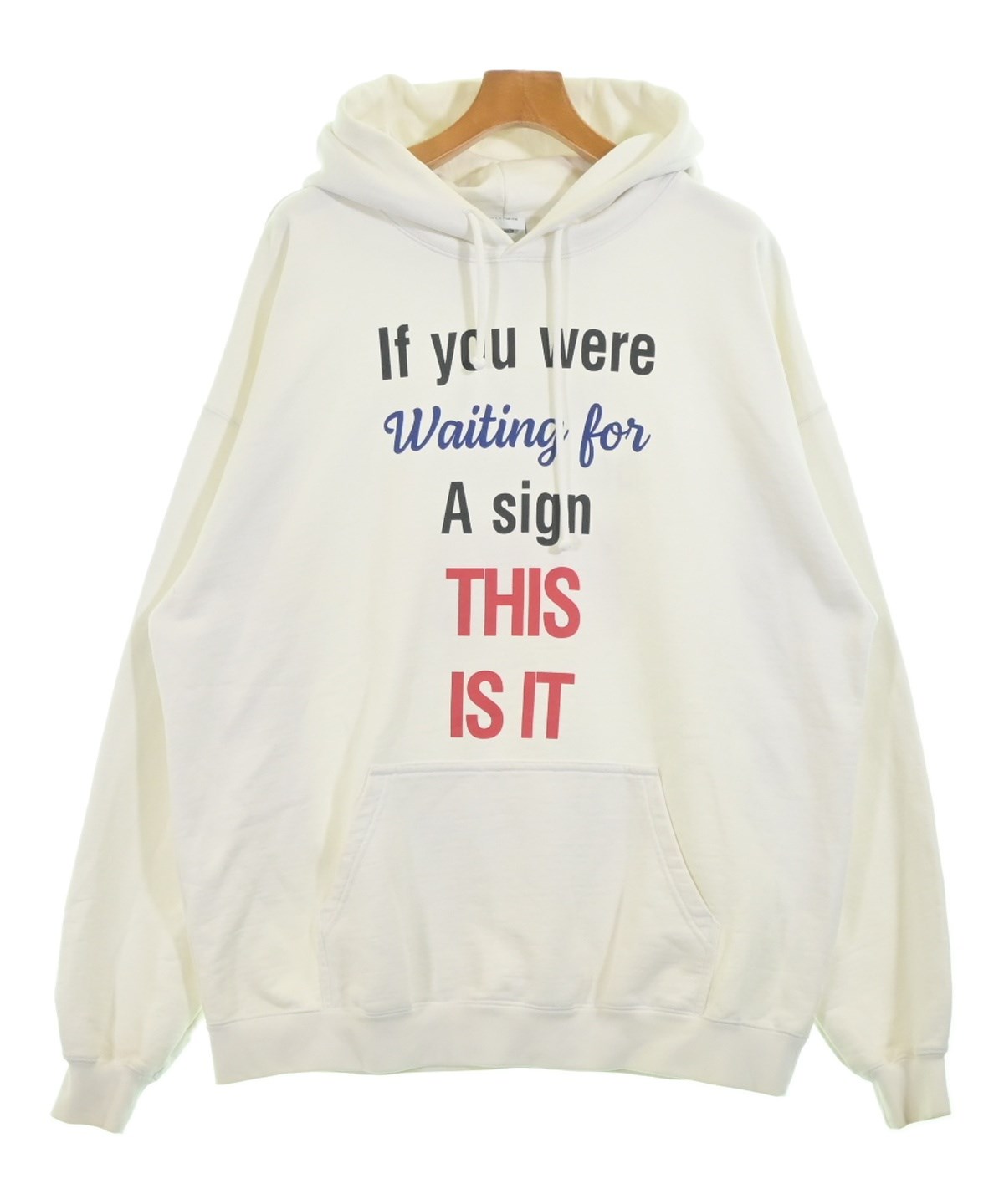 VETEMENTS（ヴェトモン）パーカー 白 サイズ:S メンズ/2200674974043