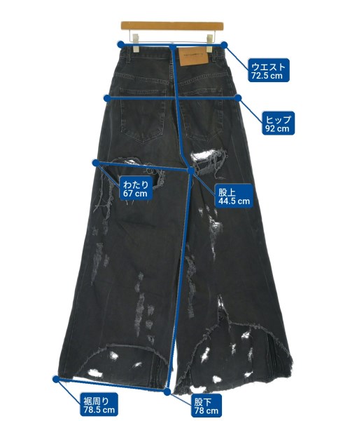 VETEMENTS（ヴェトモン）デニムパンツ 黒 サイズ:28(S位) メンズ/2200680574015