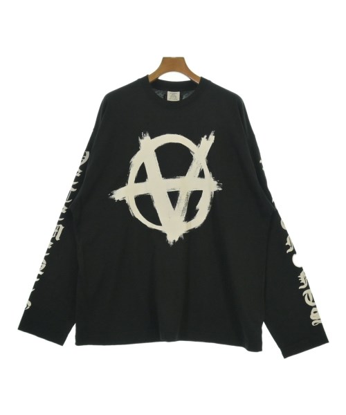 VETEMENTS(ヴェトモン)Tシャツ・カットソー 黒 サイズ:XS/2200696230011