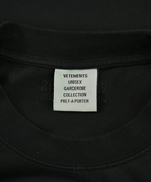 VETEMENTS（ヴェトモン）Tシャツ・カットソー 黒 サイズ:XS メンズ/2200696230011