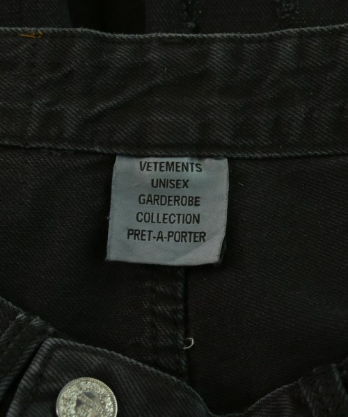 VETEMENTS（ヴェトモン）デニムパンツ 黒 サイズ:29(S位) メンズ/2200656072019
