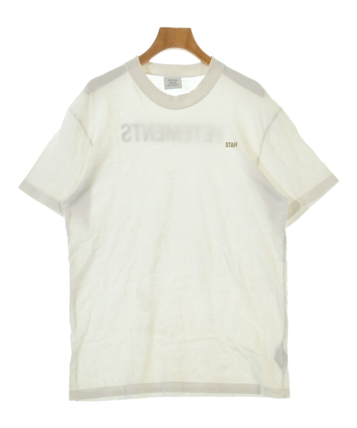 VETEMENTS（ヴェトモン）Tシャツ・カットソー 白 サイズ:L レディース