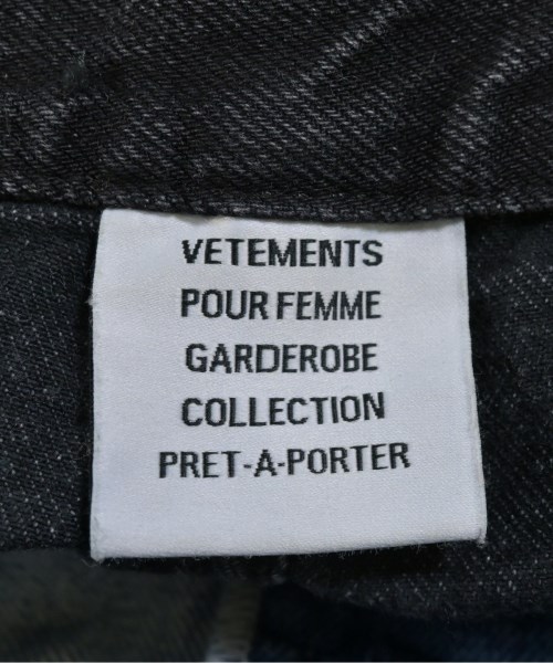 VETEMENTS（ヴェトモン）デニムパンツ 青 サイズ:XS レディース/2200659836069