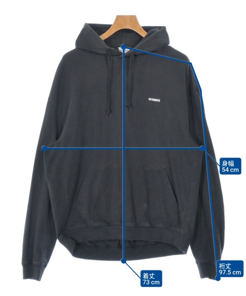 VETEMENTS（ヴェトモン）パーカー 黒 サイズ:XS メンズ/2200661211076