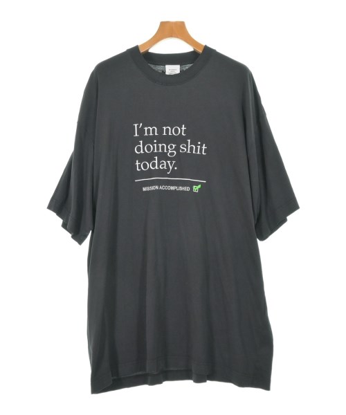 VETEMENTS(ヴェトモン)Tシャツ・カットソー 黒 サイズ:S/2200657002084