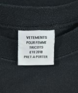 VETEMENTS（ヴェトモン）Tシャツ・カットソー 黒 サイズ:S レディース/2200711051041