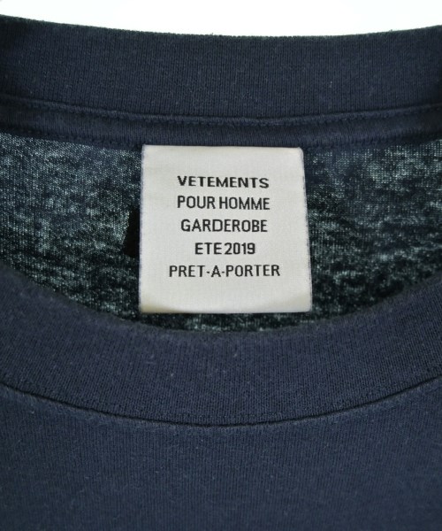 VETEMENTS（ヴェトモン）Tシャツ・カットソー 紺 サイズ:S メンズ/2200714193120