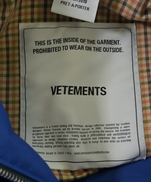 VETEMENTS（ヴェトモン）その他 青 サイズ:XS レディース/2200718372101