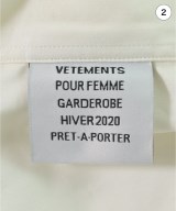 VETEMENTS（ヴェトモン）カジュアルシャツ 白 サイズ:S メンズ/2200648075035