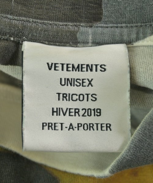 VETEMENTS（ヴェトモン）Tシャツ・カットソー グレー サイズ:XS メンズ/2200647824016