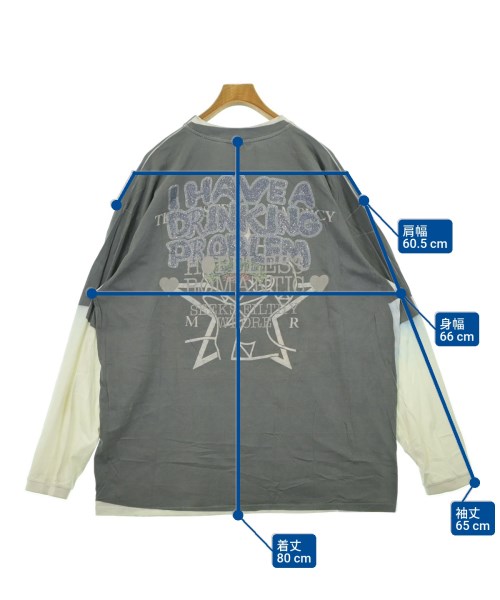 VETEMENTS（ヴェトモン）Tシャツ・カットソー グレー サイズ:XS メンズ/2200647824016