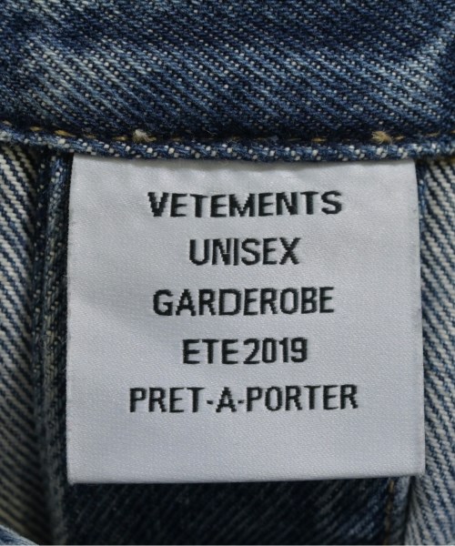 VETEMENTS（ヴェトモン）デニムジャケット 青 サイズ:M メンズ/2200651975018