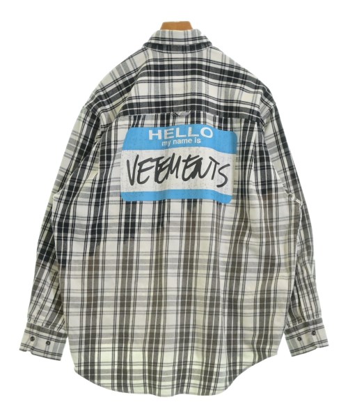 VETEMENTS（ヴェトモン）カジュアルシャツ 白 サイズ:XS メンズ/2200653732015