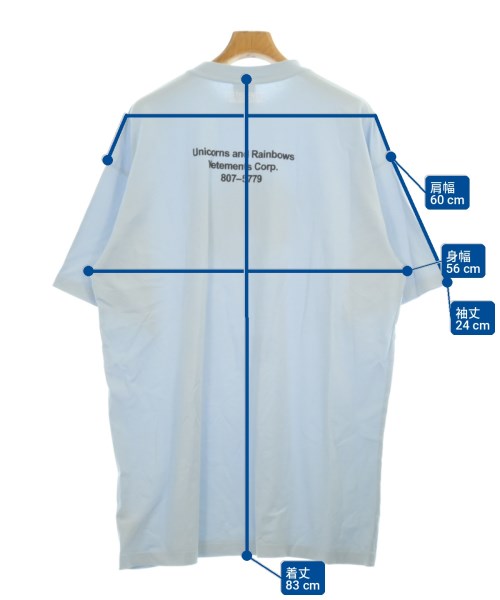 VETEMENTS（ヴェトモン）Tシャツ・カットソー 青 サイズ:XS メンズ/2200702572012