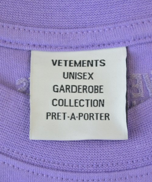 VETEMENTS（ヴェトモン）Tシャツ・カットソー 紫 サイズ:XS メンズ/2200702572043