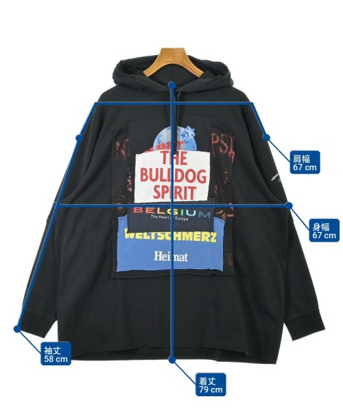 VETEMENTS（ヴェトモン）パーカー 黒 サイズ:S メンズ/2200708630020