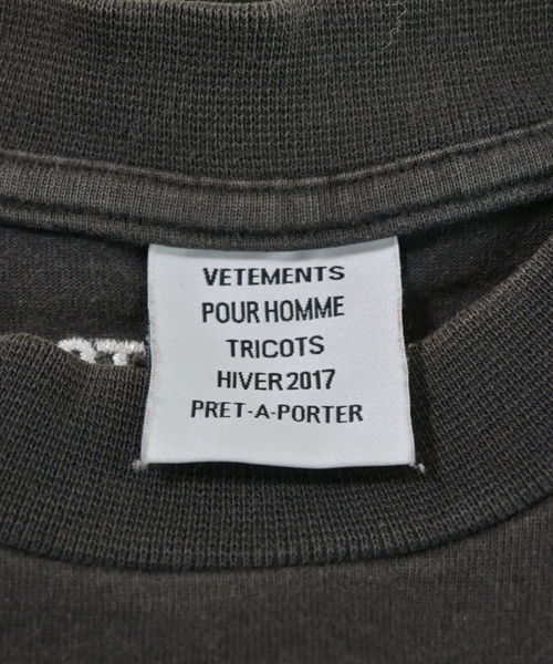 VETEMENTS（ヴェトモン）Tシャツ・カットソー 黒 サイズ:XS メンズ/2200663062034