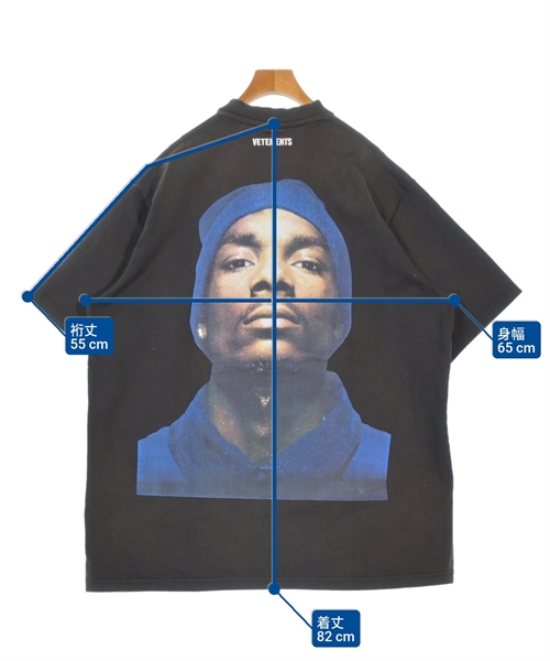 VETEMENTS（ヴェトモン）Tシャツ・カットソー 黒 サイズ:XS メンズ/2200663062034