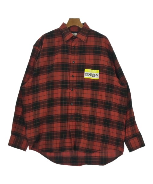 VETEMENTS(ヴェトモン)カジュアルシャツ 赤 サイズ:S/2200665795077