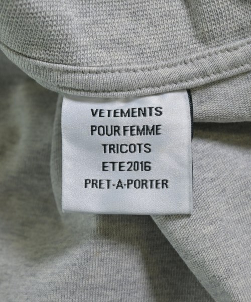 VETEMENTS（ヴェトモン）ワンピース グレー サイズ:XS レディース/2200665818141