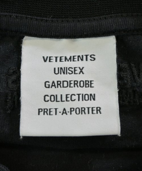 VETEMENTS（ヴェトモン）Tシャツ・カットソー 黒 サイズ:-(XL位) メンズ/2200667683068