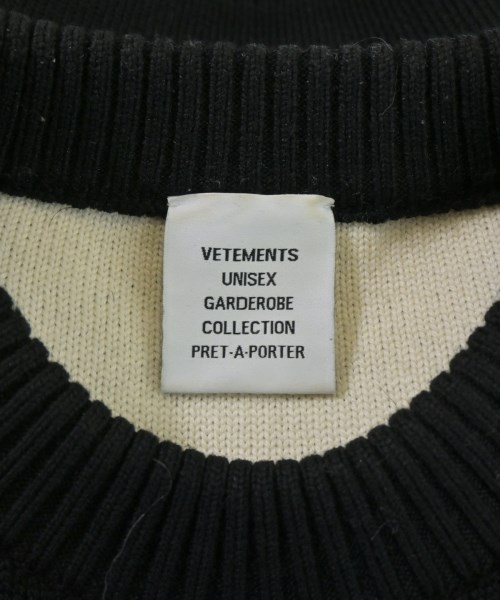 VETEMENTS（ヴェトモン）ニット・セーター 黒 サイズ:S メンズ/2200668739078