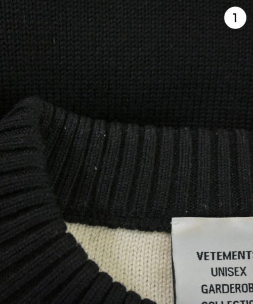 VETEMENTS（ヴェトモン）ニット・セーター 黒 サイズ:S メンズ/2200668739078