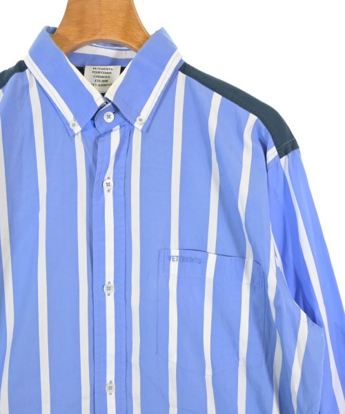 VETEMENTS（ヴェトモン）カジュアルシャツ 青 サイズ:XS レディース/2200669833027