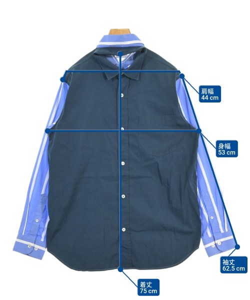 VETEMENTS（ヴェトモン）カジュアルシャツ 青 サイズ:XS レディース/2200669833027