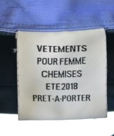 VETEMENTS（ヴェトモン）カジュアルシャツ 青 サイズ:XS レディース/2200669833027