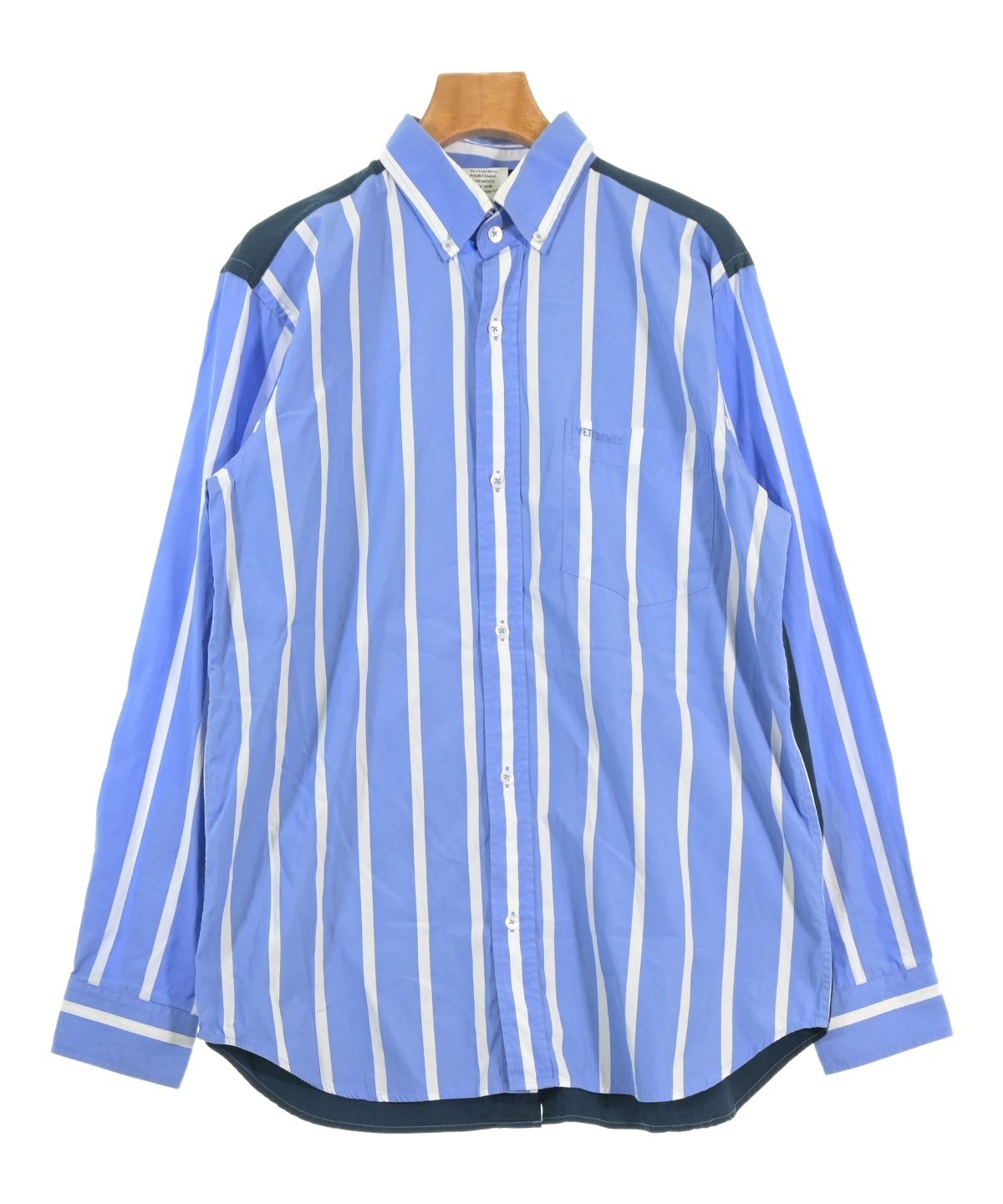 VETEMENTS（ヴェトモン）カジュアルシャツ 青 サイズ:XS レディース