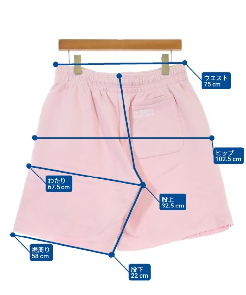 VETEMENTS（ヴェトモン）ショートパンツ ピンク サイズ:S メンズ/2200671605032