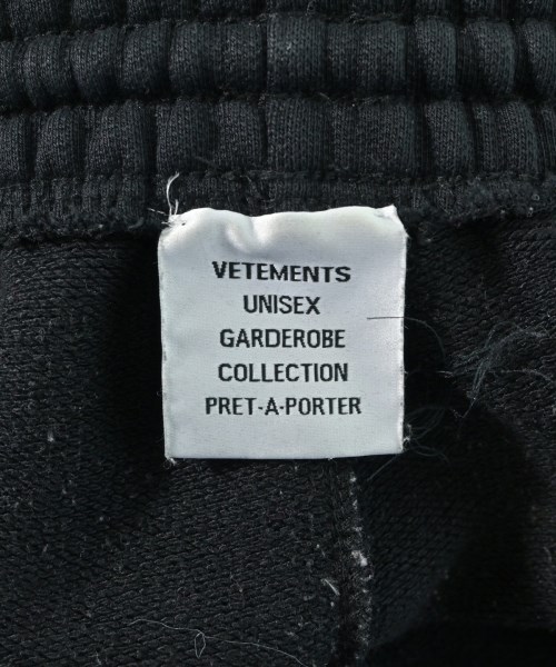 VETEMENTS（ヴェトモン）スウェットパンツ 黒 サイズ:-(XS位) メンズ/2200672319105