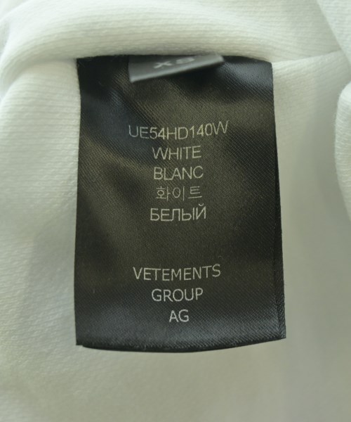 VETEMENTS（ヴェトモン）パーカー 白 サイズ:XS メンズ/2200730545019