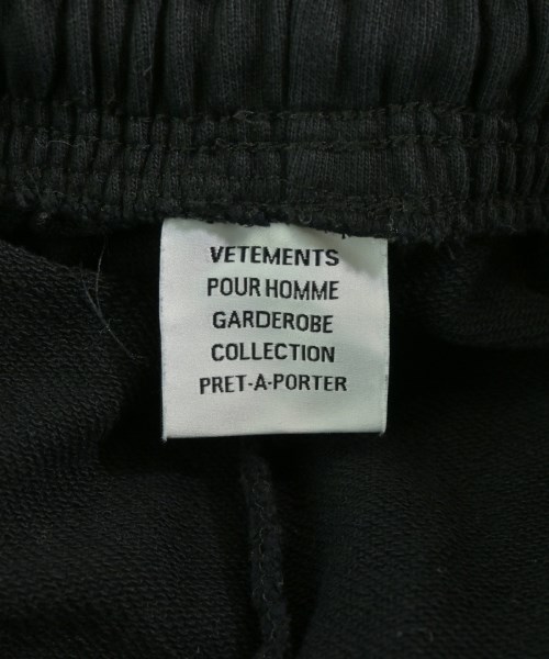 VETEMENTS（ヴェトモン）スウェットパンツ 黒 サイズ:S メンズ/2200733991028