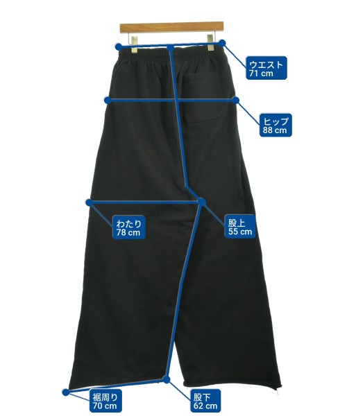 VETEMENTS（ヴェトモン）スウェットパンツ 黒 サイズ:S メンズ/2200733991028