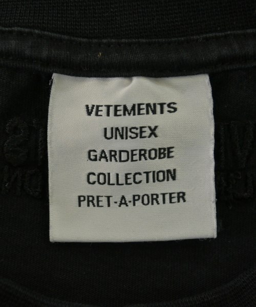 VETEMENTS（ヴェトモン）Tシャツ・カットソー 黒 サイズ:XS メンズ/2200721461038