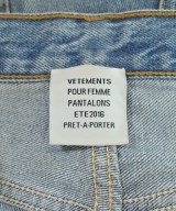VETEMENTS（ヴェトモン）デニムパンツ 青 サイズ:M レディース/2200722909010