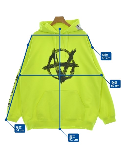 VETEMENTS（ヴェトモン）パーカー 黄 サイズ:XS メンズ/2200726351013