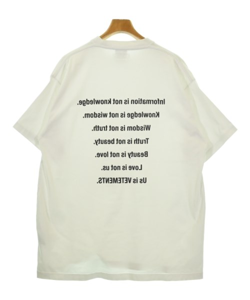 VETEMENTS（ヴェトモン）Tシャツ・カットソー 白 サイズ:S メンズ/2200727823113